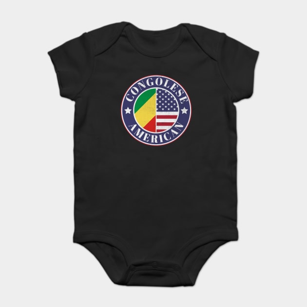 Proud Congolese-American Badge - Congo, Republic of the Flag Baby Bodysuit by Yesteeyear